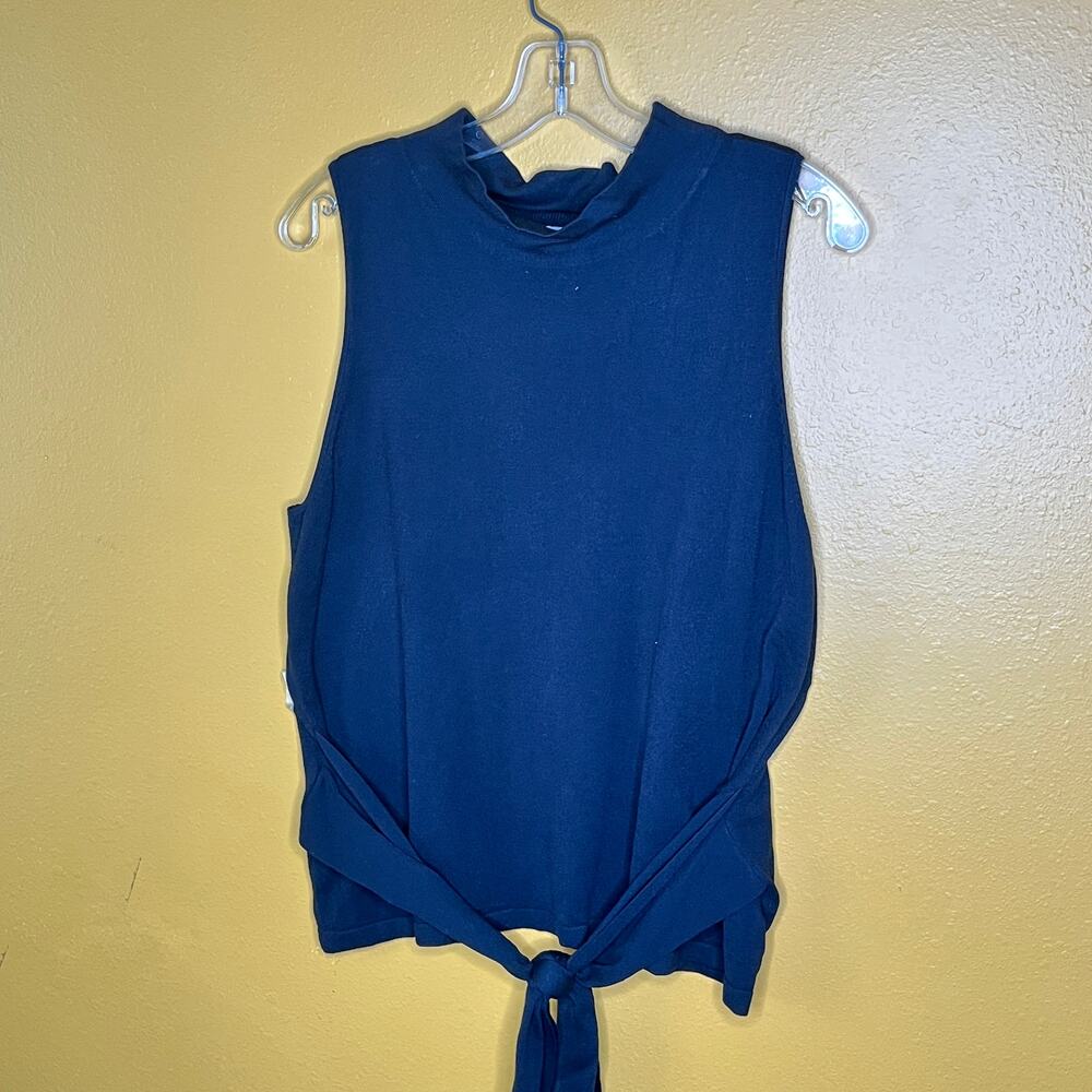 A New Day Black Sleeveless Mock Neck Sweater, XXL